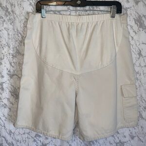 Duo Maternity Shorts Khaki Cargo Ladies Size Medium
